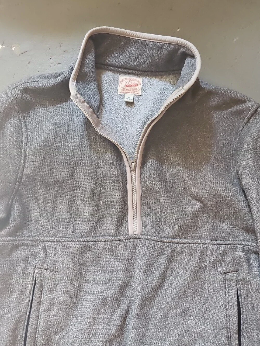J. Crew Men's Gray Half-Zip Sweater Jacket